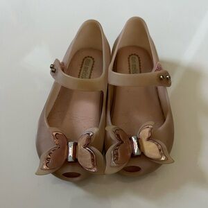 Mini Melissa Pink Dress Shoes with Bow